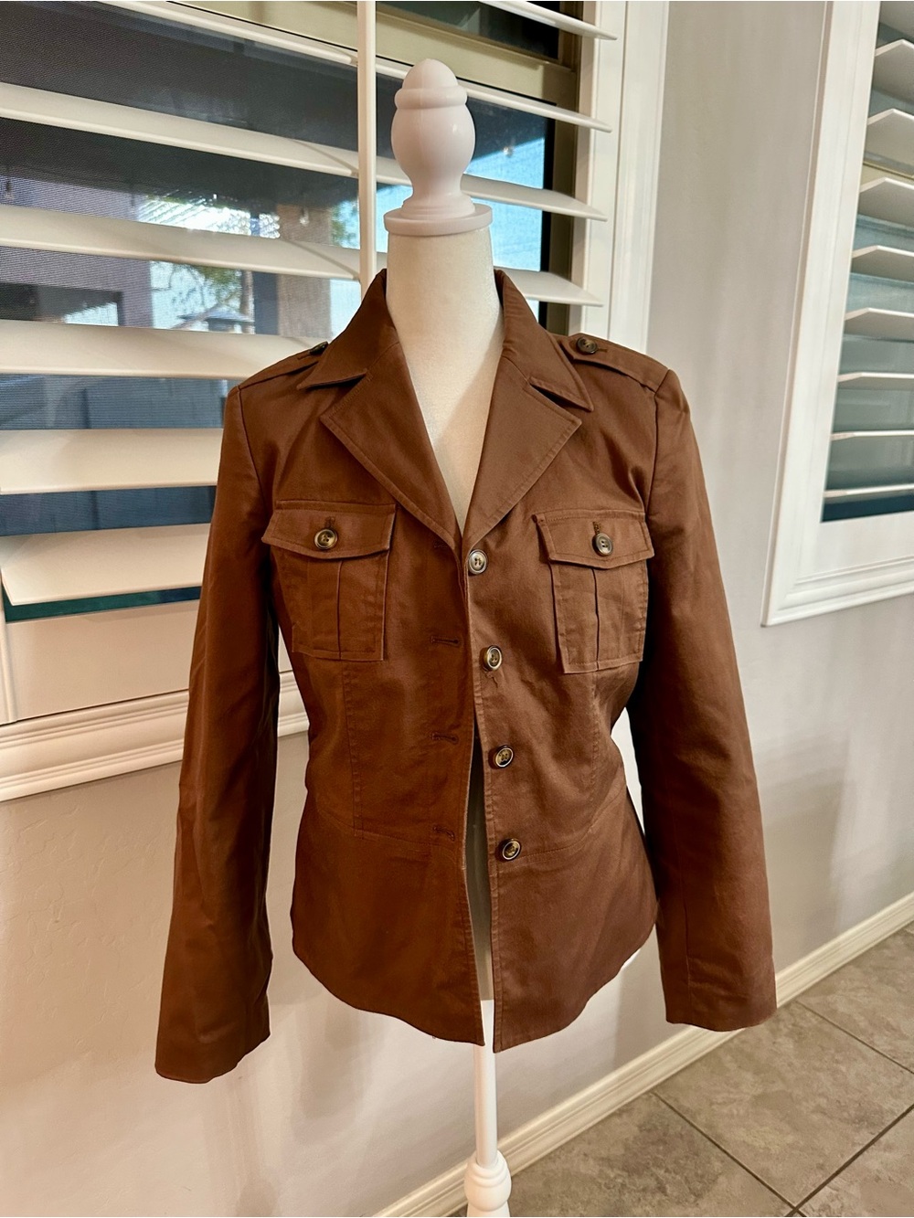 Apostrophe Brown Button Jacket